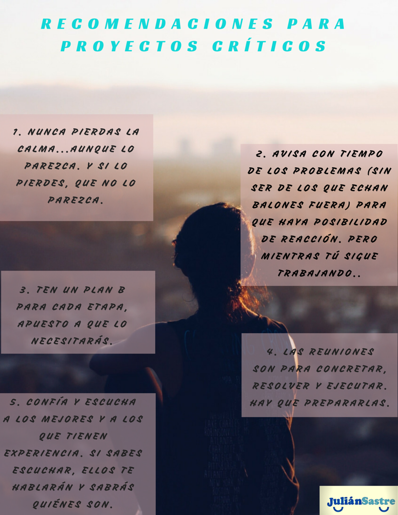 Recomendaciones para proyectos críticos